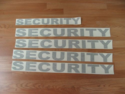 SECURITY Decal Set KIT 5 Huge Stickers Lot BLACK 4 Car Truck SUV Van Golf Cart