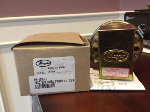 NIB- Dwyer Series 1900 1910-5 Pressure Switch