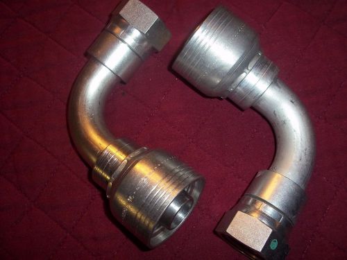 Eaton aeroquip lot of 2- 1ba16fjb16 90 degree elbow 1&#034; &#034;nr&#034; for sale