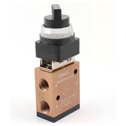 JM-06A 1/4PT Thread 3/2 Way Push Button Pneumatic Mechanical Valve