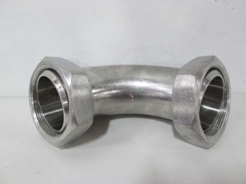 NEW 3IN 90 DEG STAINLESS SANITARY ELBOW PIPE D337414