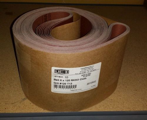 Lot of 10 Uneeda Sanding Belts 120 Grit 6&#034; x 120&#034; New