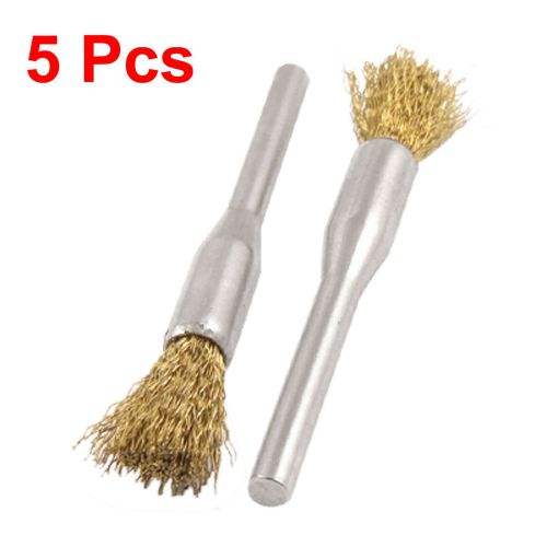 5 Pcs 4mm 5/32&#034; Dia Brass Pencil Cup Brush for Rotary Tools Die Grinder