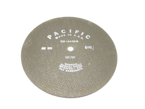 NEW PACIFIC GRINDING WHEEL TA30-1-Q-G-FC8-PG 16X1/8X1IN CUTTING WHEEL D477556