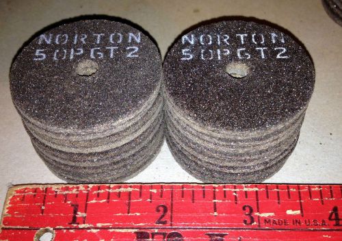 20 Pc. Norton Grinding Wheel, 1 3/4&#034;D x 1/8&#034;Thick x 1/4&#034; Arbor, NOS, 50PGT2