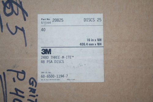 3M 248D Three-M-Ite RB PSA Discs P40 grit 16 inch diameter  406.4mm