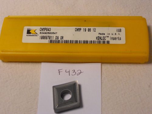 5 NEW KENNAMETAL CNMP 643 CARBIDE INSERTS. GRADE: K68. USA MADE  {F432}