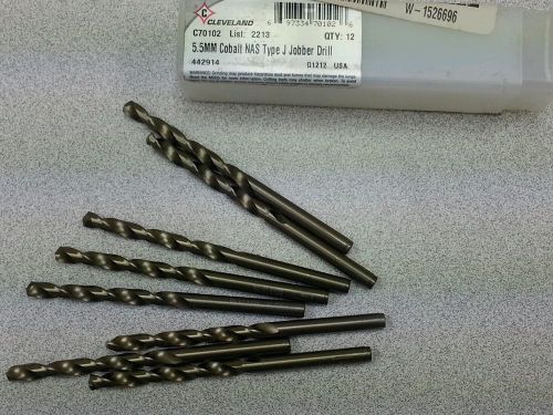 Cleveland 5.5mm Cobalt Drills 8 pcs.