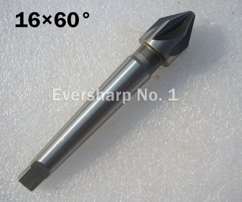 New 1pcs HSS 6Flute Dia 16mm 60 Degree Taper Shank Countersinks Drill Cutter