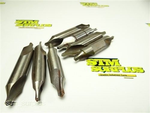 ASSORTED LOT OF 7 HSS DOUBLE END COUNTERSINKS/CENTER DRILLS 5/8&#034; SHANK