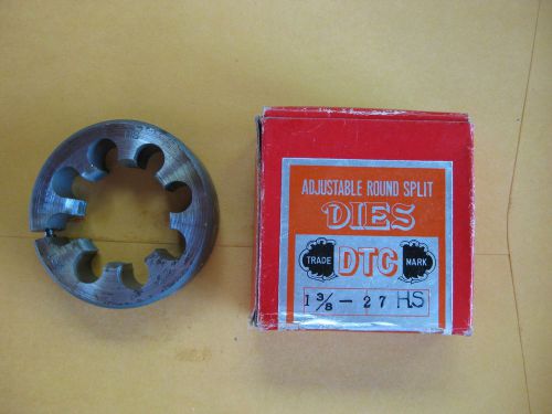 1-3/8&#034; X 27  ADJUSTABLE ROUND SPLIT DIE 2-1/2&#034;  PART # 09035338. 1 3/8-27