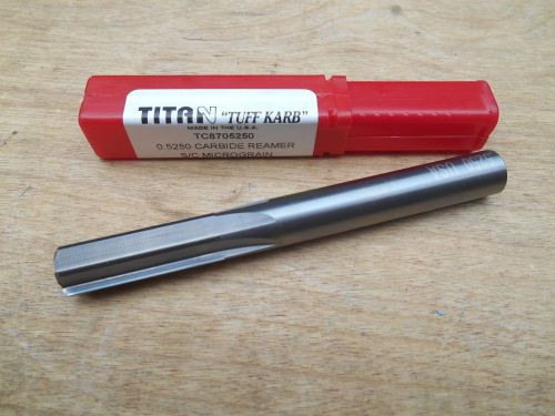 TITAN  .5250&#034; SOLID CARBIDE 6 FLT. REAMER