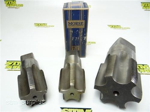 NICE LOT OF 3 HSS PIPE TAPS 1-1/4&#034;-11-1/2 NPT TO 2-1/2&#034;-12 NPT MORSE