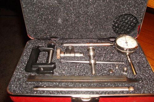 STARRETT DIAL TEST INDICATOR NO196Aw/CASE - BOX &amp; ATTACHMENTS