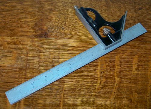 The L.S. STARRETT CO. No.16R GRAD 12&#034; Hardened Combination Square w/Scribe