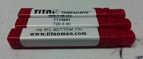 Titan thread rite 729 4 - 40 h2 3fl bottom tin (lot of 3) for sale