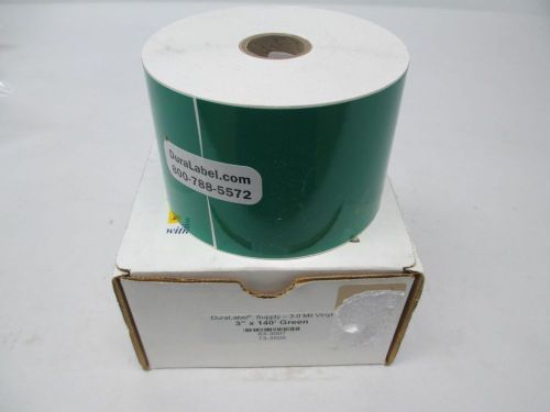 NEW DURALABEL 83-3007 LABELING TAPE 3IN X 140FT VINYL GREEN D291397