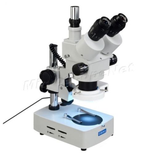 3.5x-90x zoom trinocular stereo dual light microscope with 64 led ring light for sale