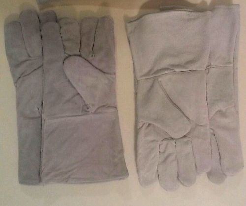 2 pair of Brand New heavy duty COWHIDE WELDING GLOVES grey (2 Pair)