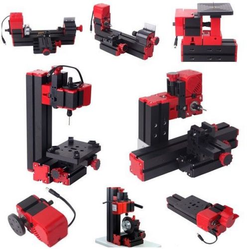 8 in 3 motorized mini  cnc machine jig-saw grinder driller wood metal lathe diy for sale