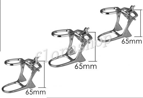 3PCS Dental Lab Articulator Adjustable Chrome Plated Full Arch Big Size 65mm