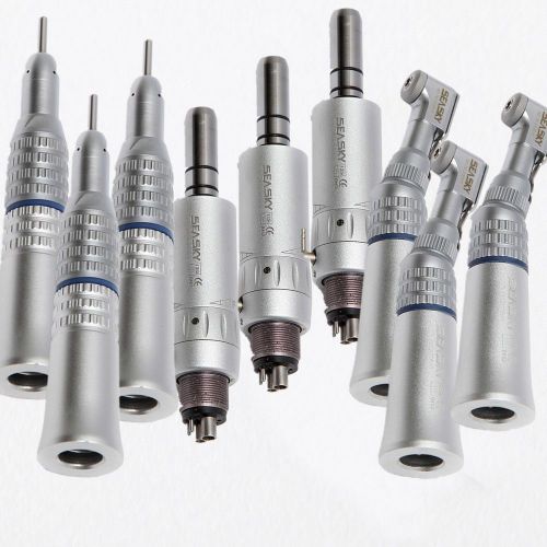 3 complete set dental low speed handpieces contra angle air motor 4 holes kits for sale