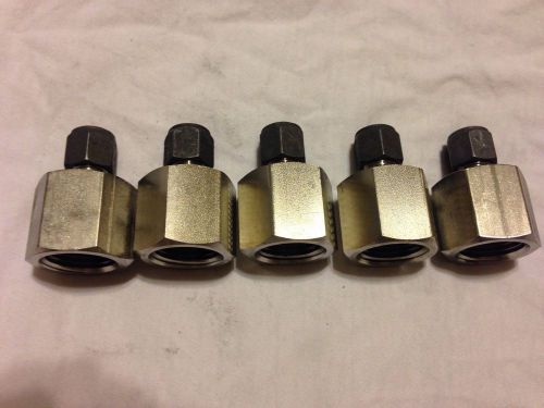 5 parker 4-8 gbz-ss cpi female connector, 316ss, 1/4&#034; tube fitting x 1/2&#034; fnpt for sale