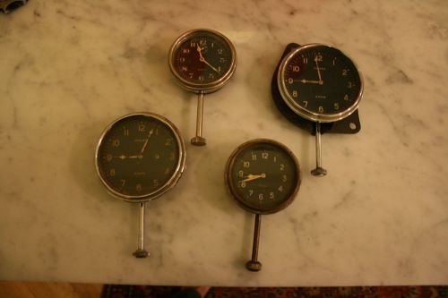 3x Jaeger 8 Day Clocks 1x Elgin 8 Day Clock