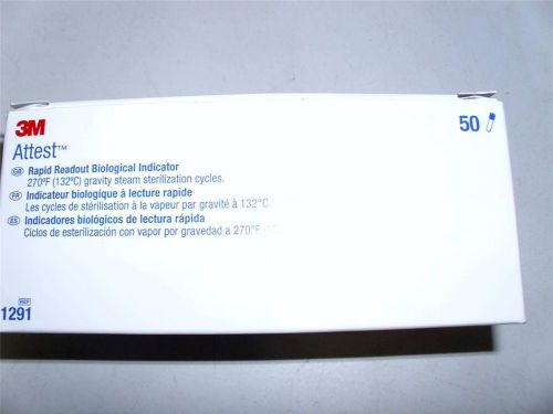 3m 1291 attest rapid readout biological indicator - 1 bx of 50 tests 2016/03 for sale