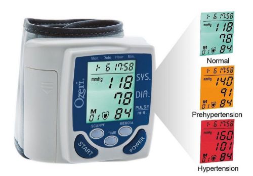 Wrist Blood Pressure Monitor Omron 7 Premium Digital Cardio Hypertension Alert