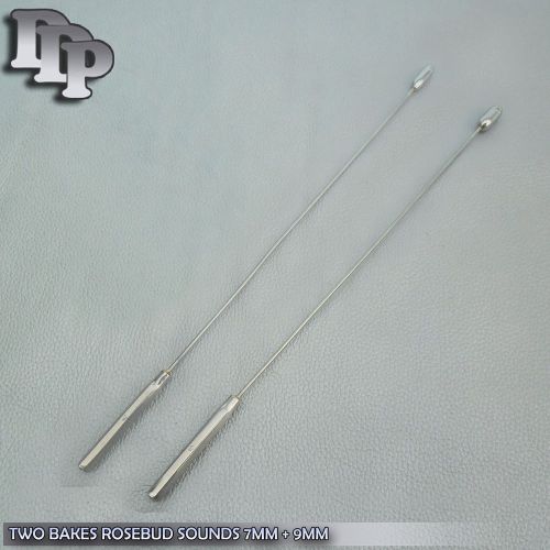 Two Pcs Bakes Rosebud Urethral Sounds 7MM &amp; 9MM