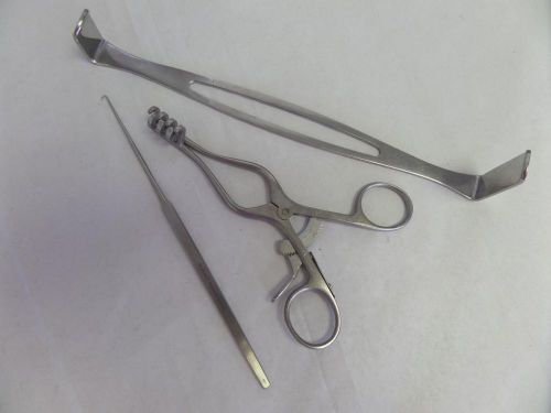 Lot of 3 Surgical Retractors 1 Generic / 1 Dittmar / 1 55-0477