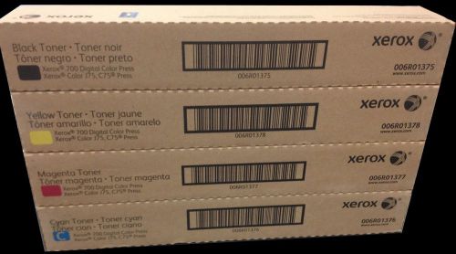 XEROX 700 CMK TONER SET OF 3 6R01375, 6R01376, 6R01377 NEW OEM