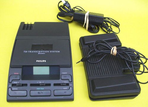 PHILIPS LFH 720 MINICASSETTE TRANSCRIPTION TRANSCRIBER MACHINE COMPLETE