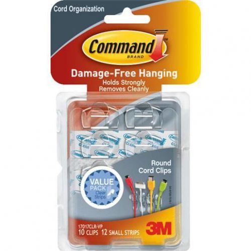 COMMAND CLR WIRE CLIP 17017CLR-4PK