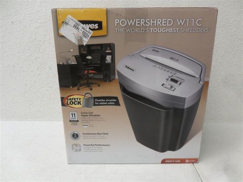 Fellowes powershred w-11c 11 sheet cross cut paper shredder, crc31032 for sale