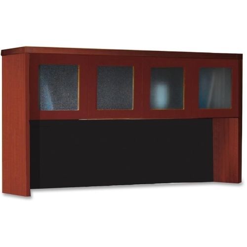 Aberdeen Series Laminate Glass Door Hutch, 72w x 15d x 39-1/4h, Cherry