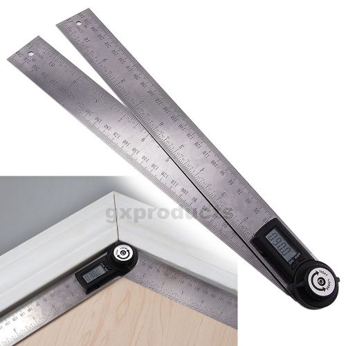 2-in-1 Digital Angle Finder Meter 600MM Protractor 0~360° Stainless Steel Ruler