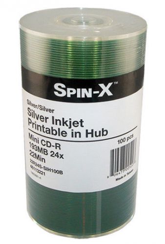 200 prodisc mini cd-r silver inkjet hub printable blank recordable cd media disk for sale