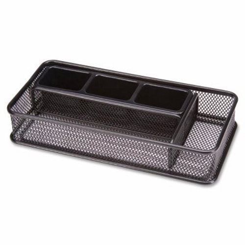 Lorell Steel Desk Organizer, 5 Comp, 10-1/4&#034;x5&#034;x2&#034;, Black Mesh (LLR84146)