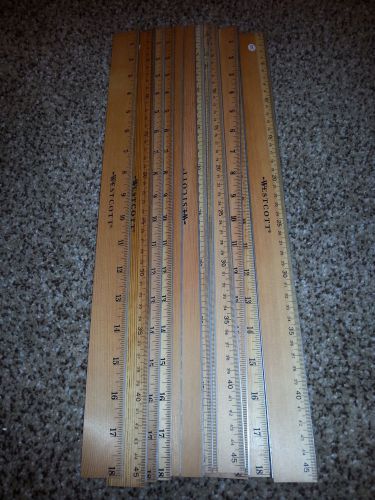 Westcott Wood Ruler w/ Metal Edge, 1/16 Metric, 18&#034;L, 05228,  (SET OF 12)