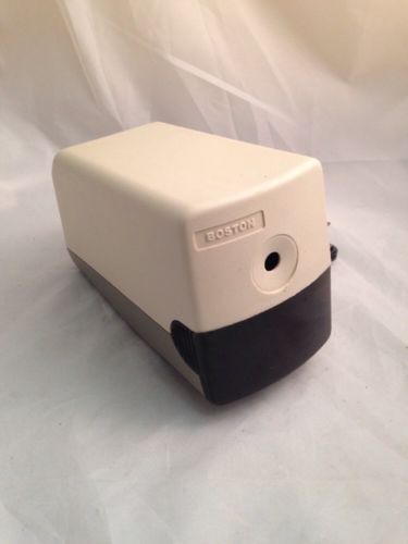 Boston Electric Pencil Sharpener Model 19 Beige 296A Made in USA VGUC