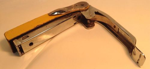 Vintage Yellow STAPLER ~REXEL~ MINIPLIER ~ Ancienne BROCHEUSE Jaune