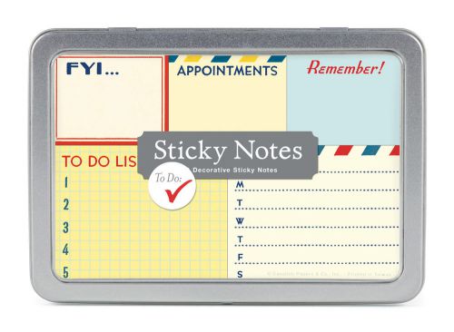 Cavallini &amp; Co. To Do Sticky Note Pad Set/ Decorative Post its