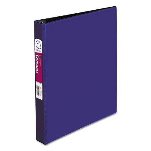 Durable Binder with Slant Rings, 1&#034; Capacity, Navy Blue