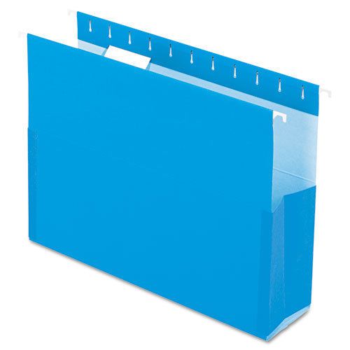 Surehook reinforced hanging box files, 3&#034; exp with sides, letter, blue, 25/box for sale