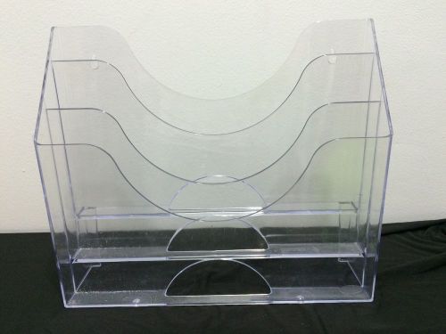 Rubbermaid optimizers wall-mounted multi-purpose organizer, 3-pocket, clear for sale