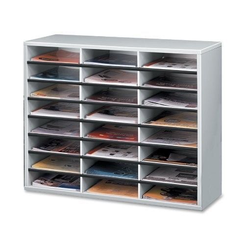 Slot Letter Literature Flyer Mail Room Box Sorter Organizer Rack Cubbyhole White