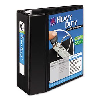 Avery 79606 Heavy-Duty View Binder with One Touch EZD Rings, 5&#034; Capacity, Black