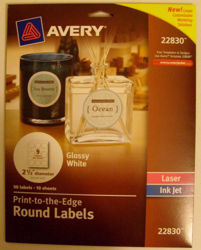 Avery 22830 Print-to-the-Edge White Round Glossy 2-1/2&#034; Diameter 90 NOT 22807  ?